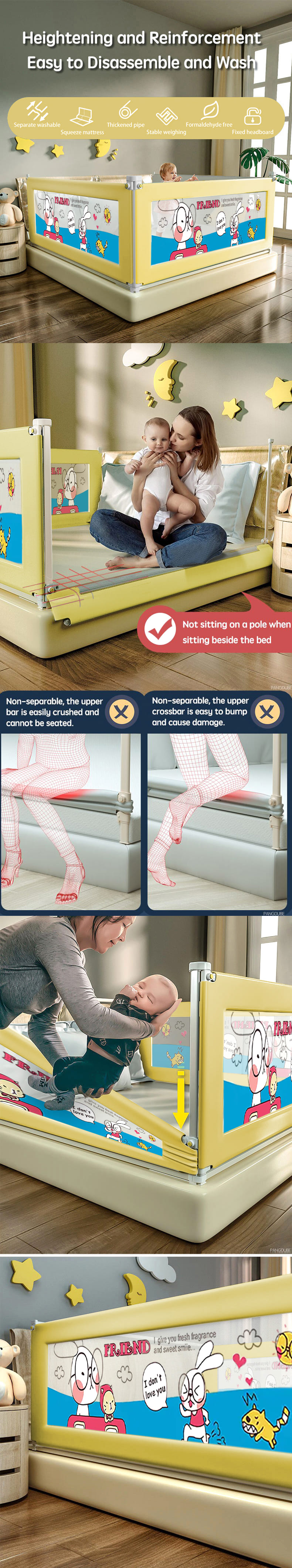 Bed Guardrail for Baby