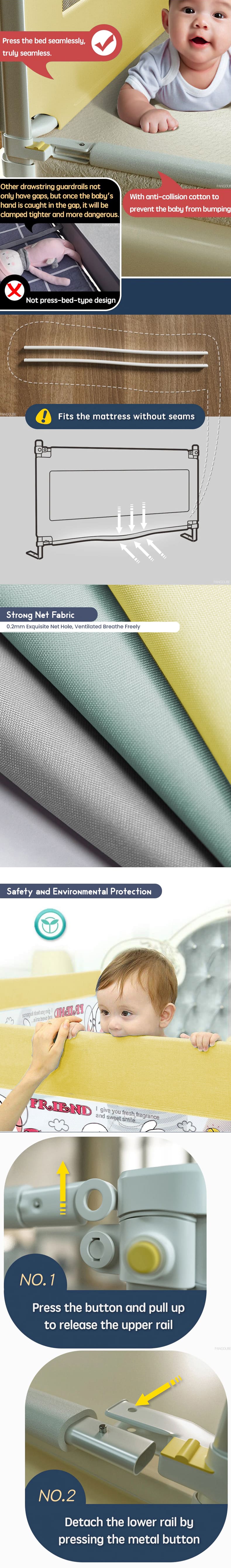 Bed Guardrail for Baby Safety