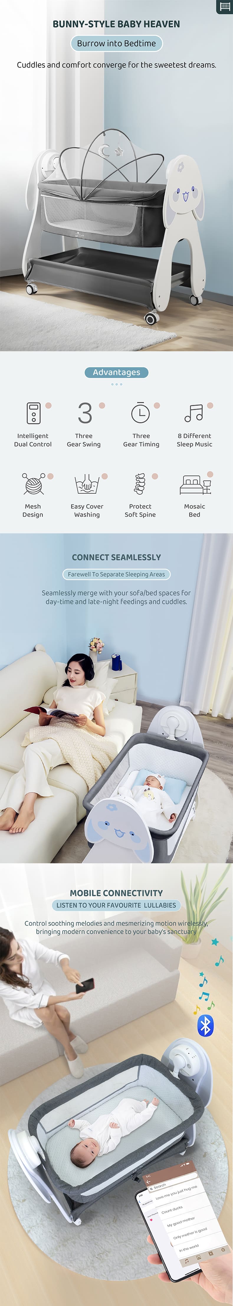 Bed Side ElectBic Saby Crib