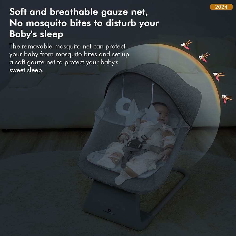 Baby Rocker with mosquito Net