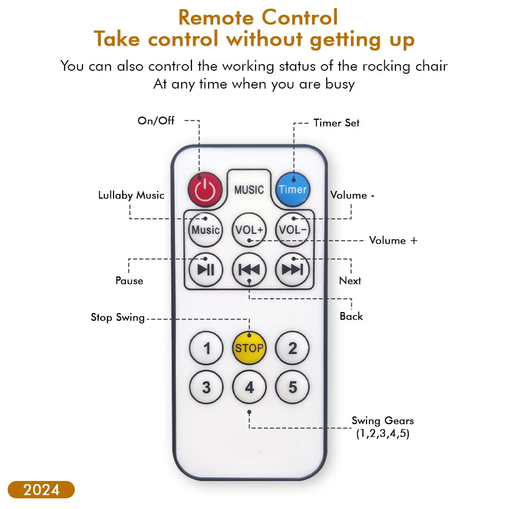 Automatic Swing Rocker with Remote Control
