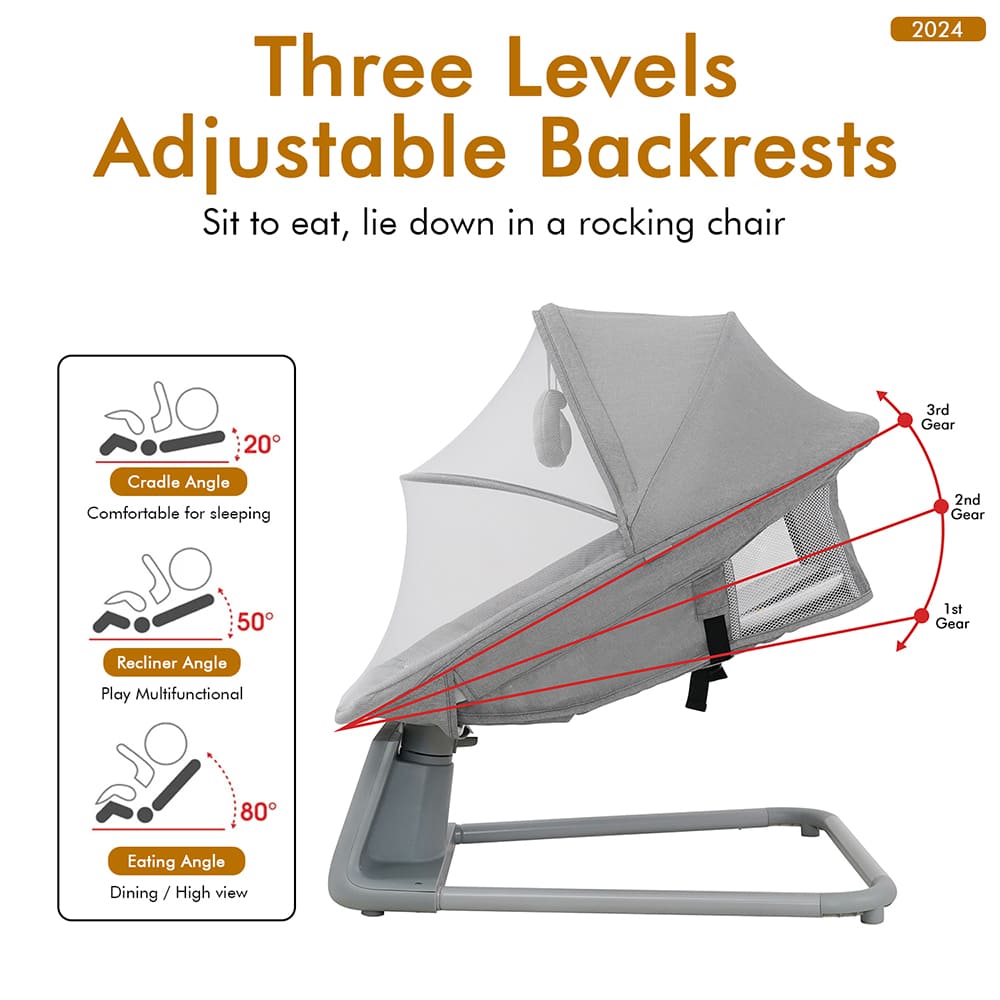 Electrical Swing Rocker with 3 Adjustable Recline