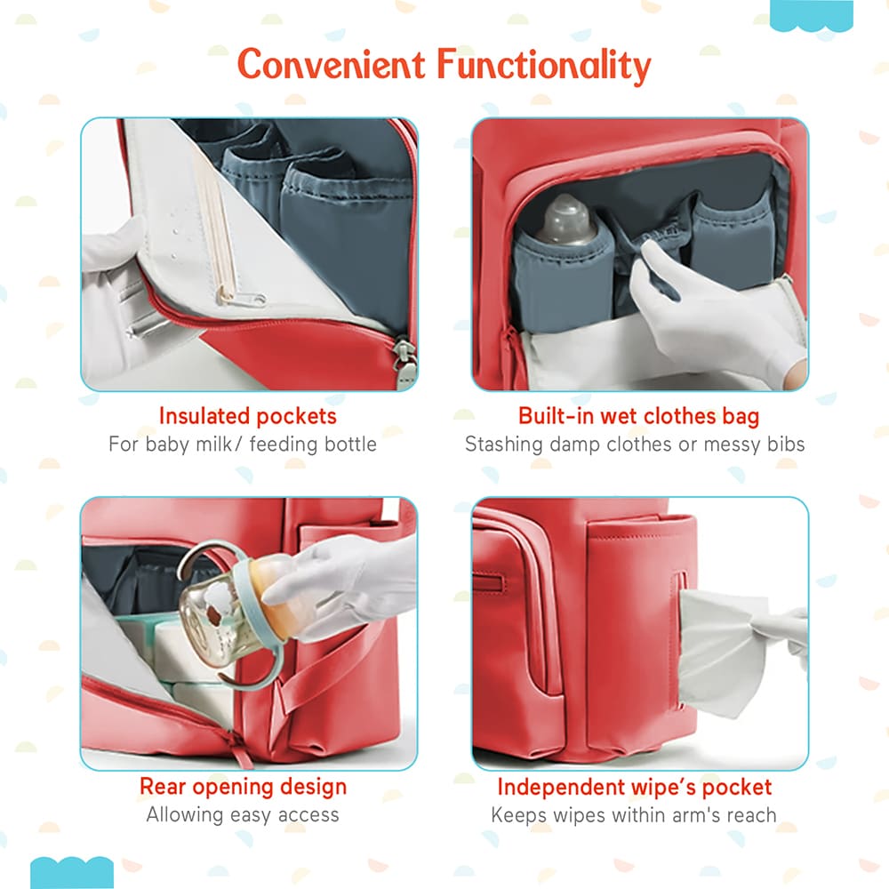 Baby Diaper Bag with Convenient Functionality