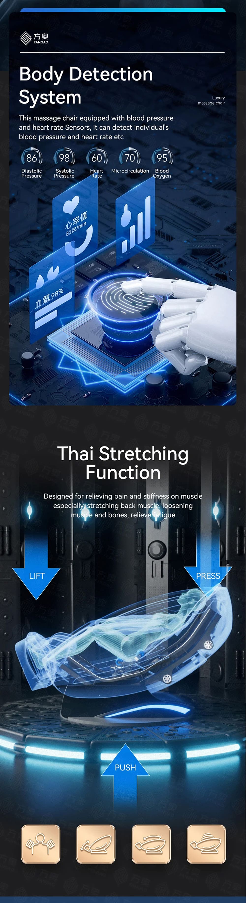 Full Body Massage Chair with Pain Relife