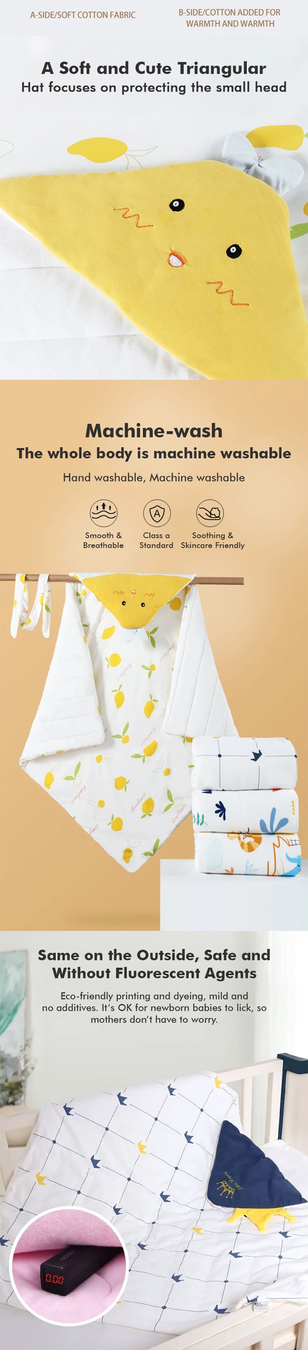 hooded wrapper newborn baby