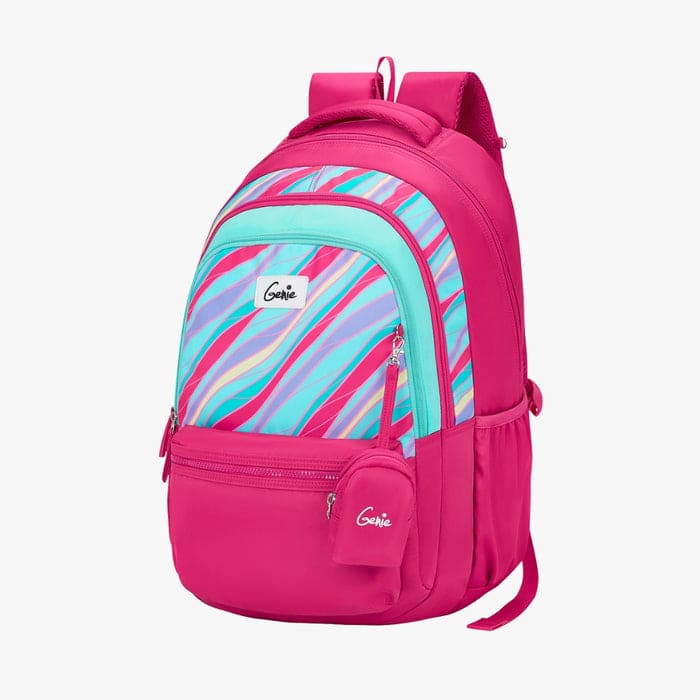 Genie Ember 36L Laptop Backpack for Girls with Spacious 3 Compartments, Stylish yet Functional, and Laptop Sleeve - Pink