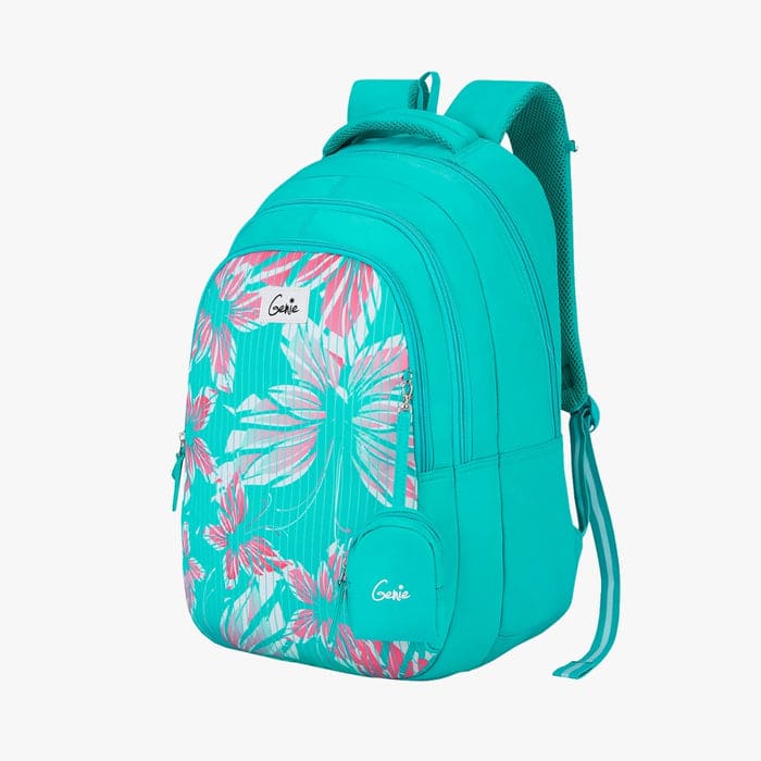 Genies Josies Waterproof School Bag for Children, Spacious School Backpack for Toddlers with Multiple Compartments - Teal