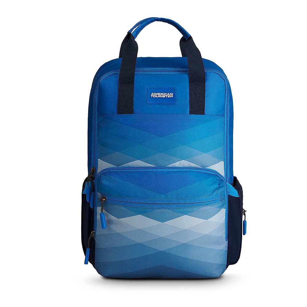 American Tourister Trendy children's School Bag with 1 Full Compartment and 2 Front Pockets - Moodle 2.0-coral blue