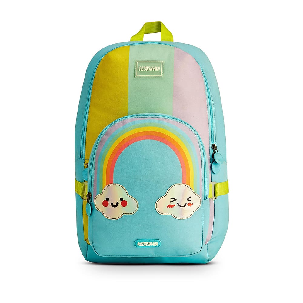 American Tourister Trendy Kid's School Bag with 1 Full Compartment and 2 Front Pockets - Moodle 2.0 sky blue