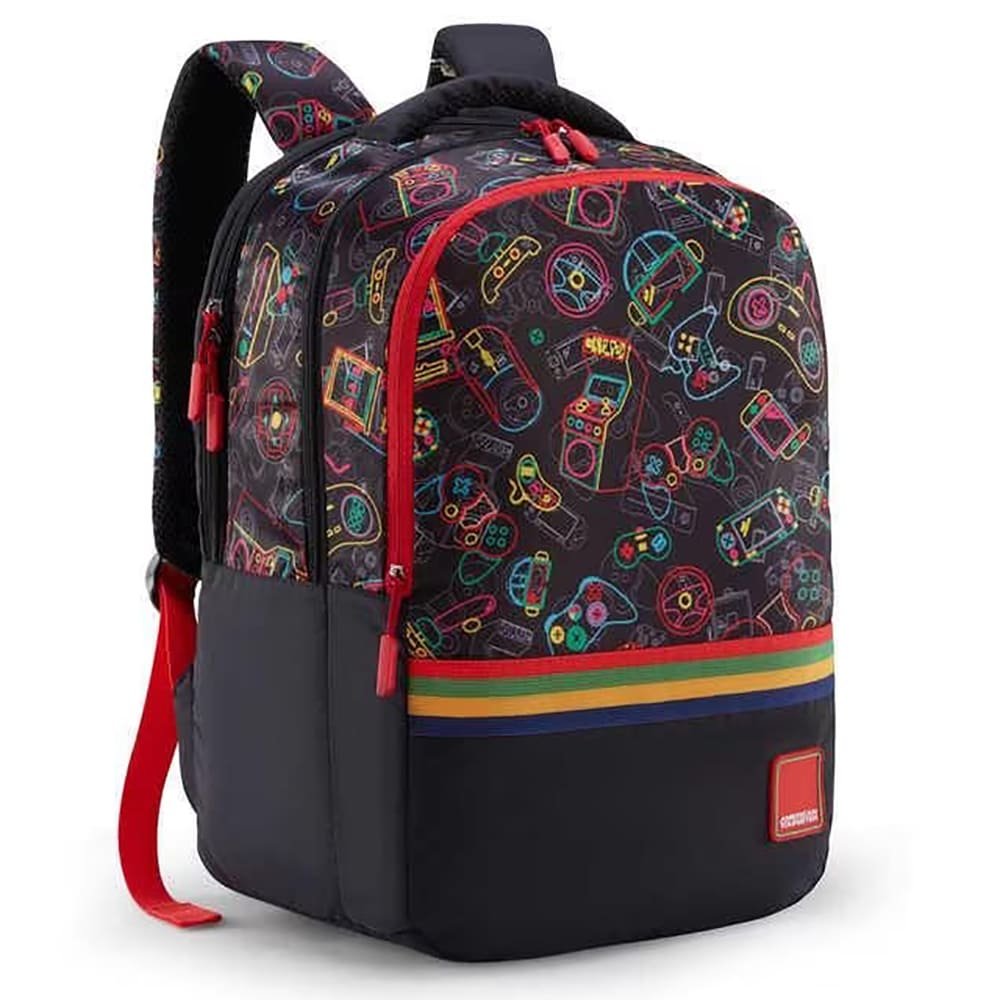 American Tourister Polyester Children's Backpack, 2 Compartment, 31 liters Capacity, Waterproof Bags - Pazzo 3.0 Gamer Black