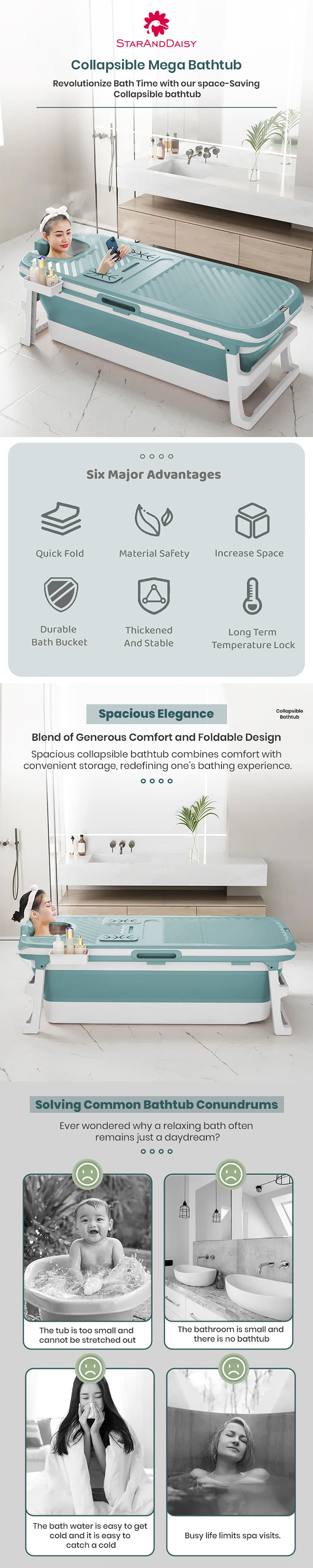 Mega Bath Tub with Steamer