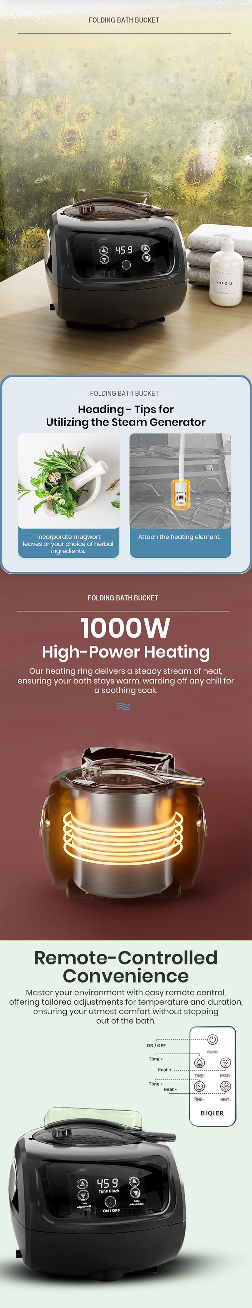 Mega Bath Tub with Steamer