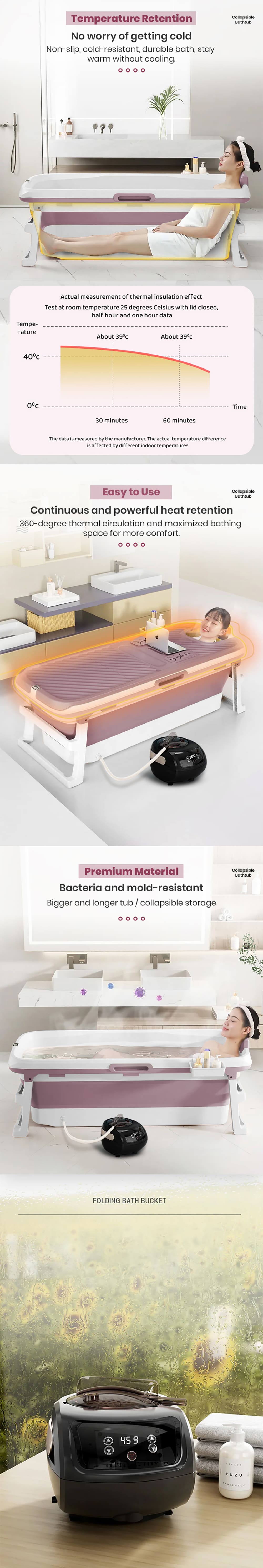 Mega Bath Tub with Steamer