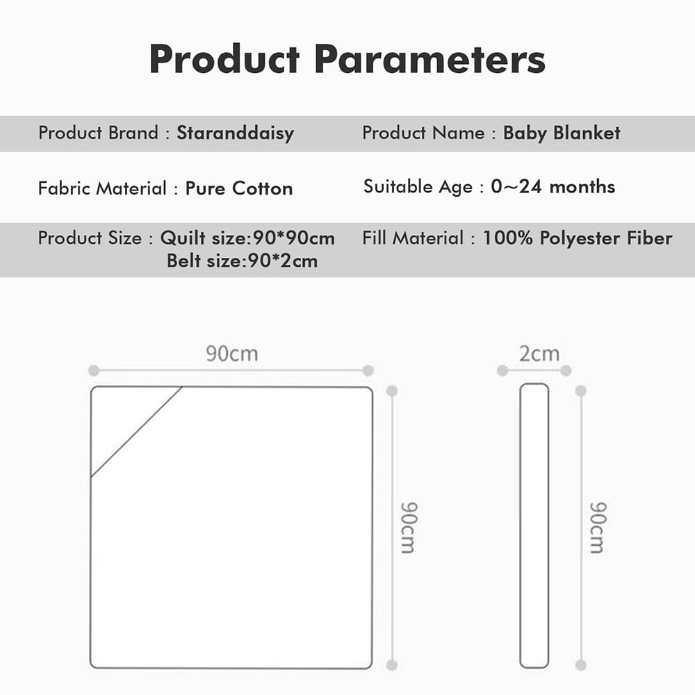 Specification of Baby Wrap Blanket