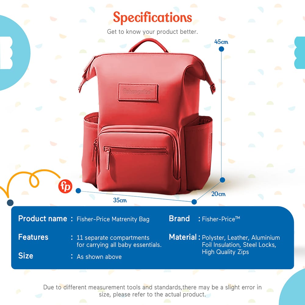 Specification of Travel Friendly Maternity Bag for New Moms