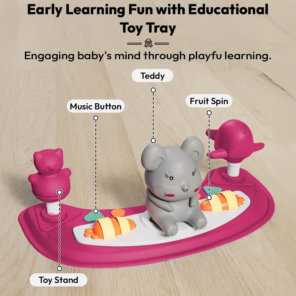 Detachable toy tray walker