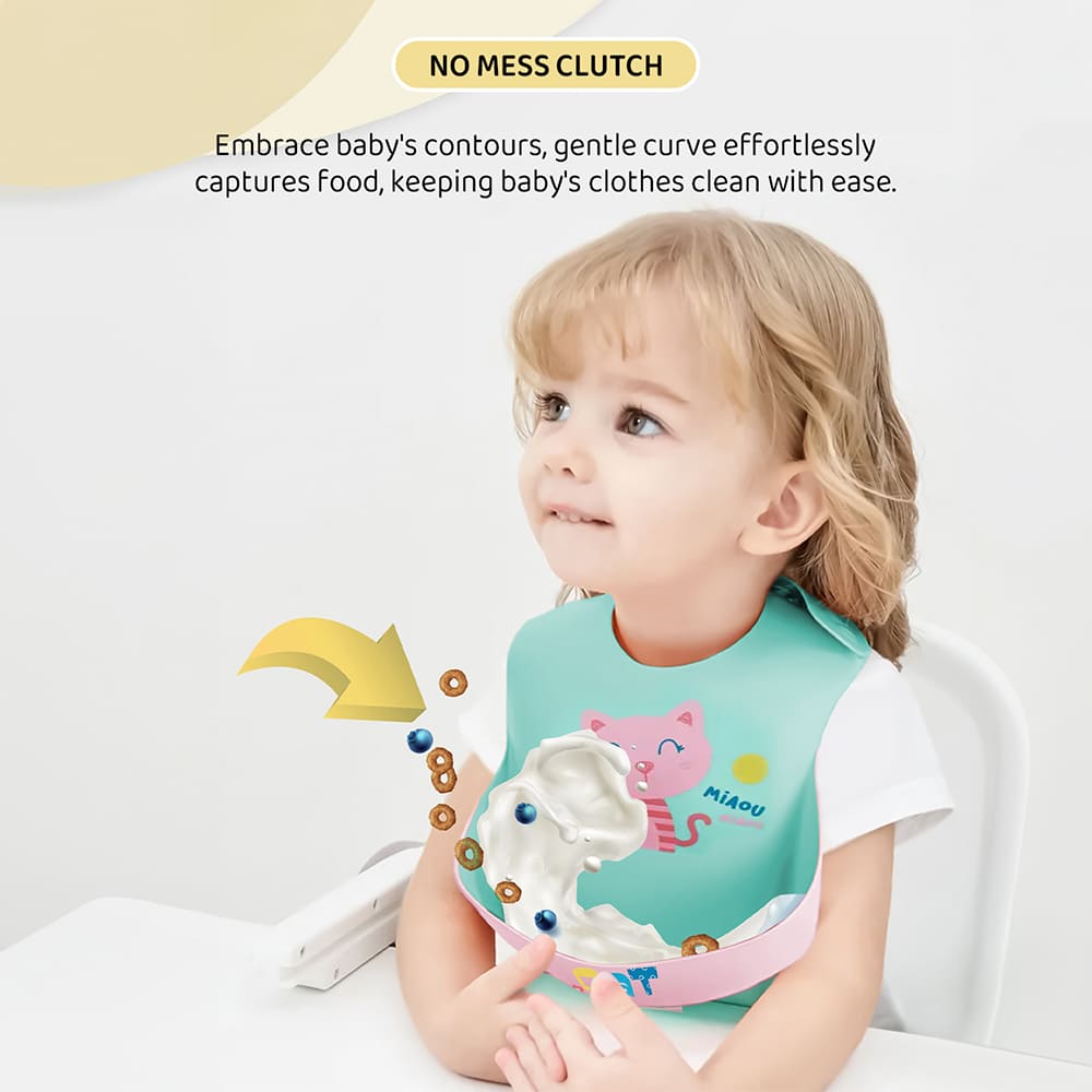 Waterproof Silicone Feeding Bibs for Baby