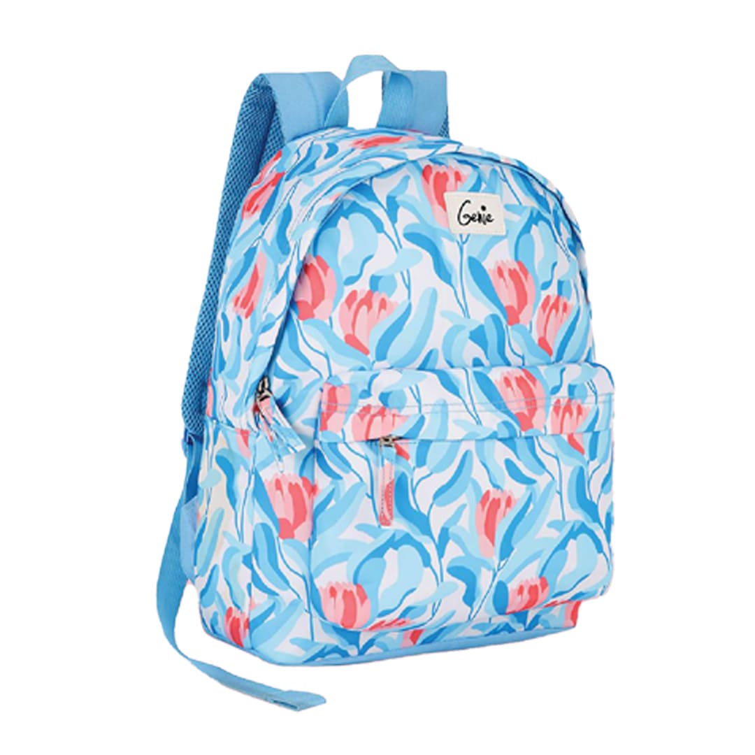 Genie Julia 18LMulticolor Backpack for Boys With Spacious Compartment, Easy Access Pockets Premium Bags for Boys & Girls - Blue