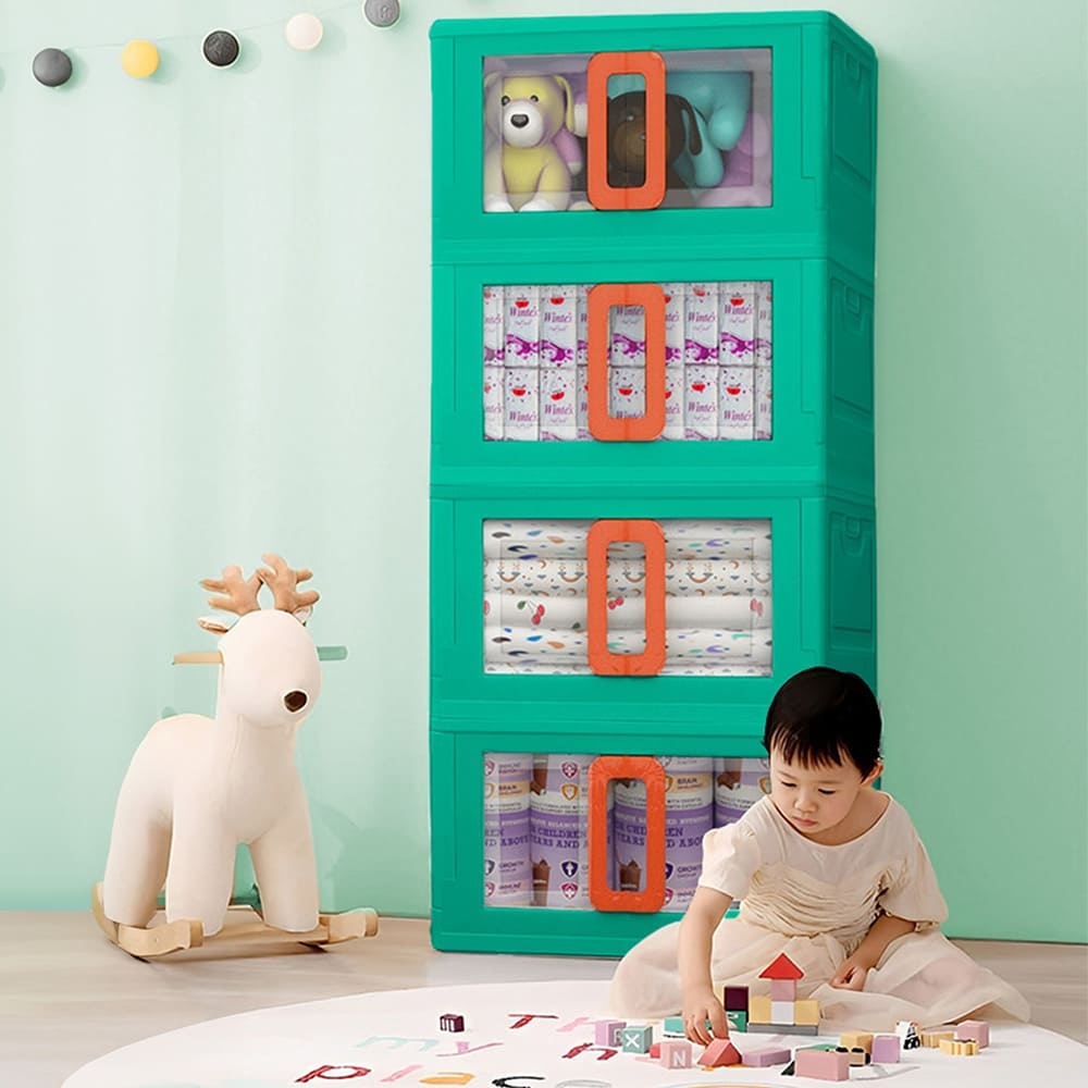 Stackable Wooden Kids Storage Cabinet