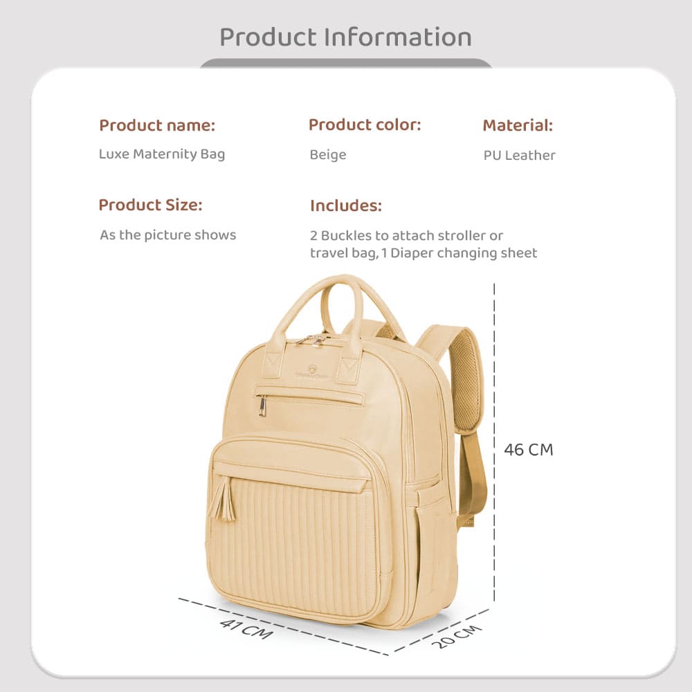 Stylish and Spacious Baby Diaper Bag for on-the-go Parents