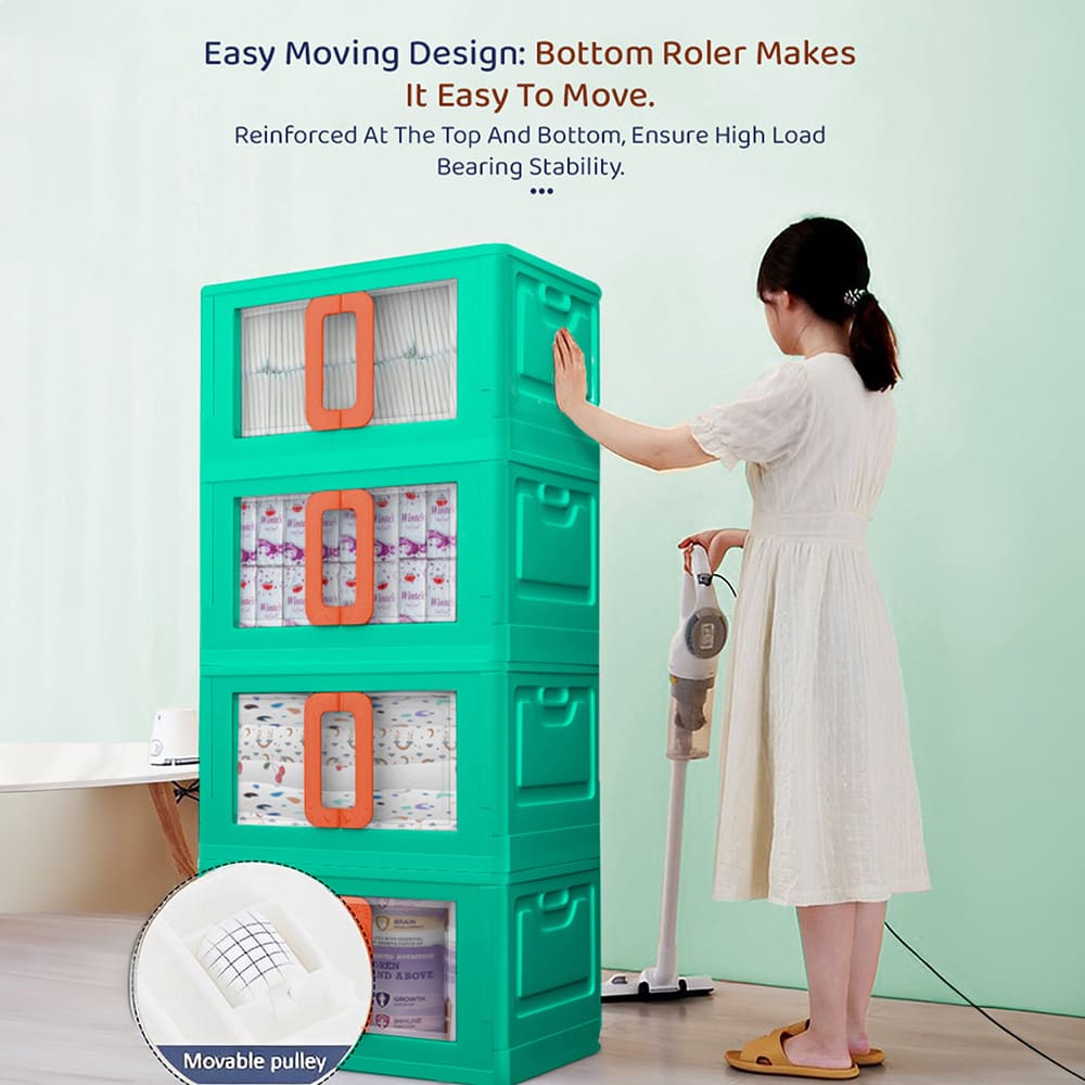 Stackable Plastic Kids Storage Cabinet