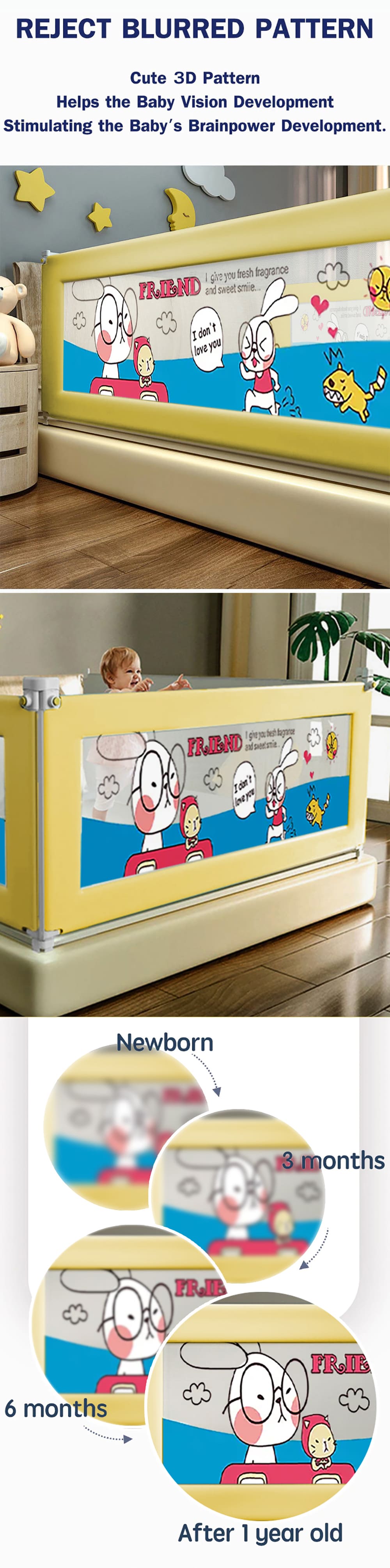 Baby Bed Guardrail for Toddlers