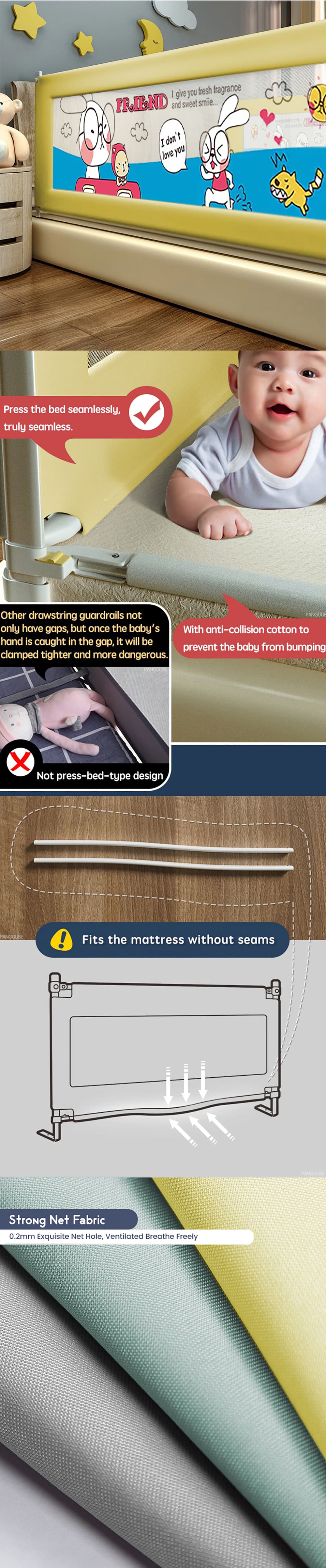 Baby Bed Side Safety Rail