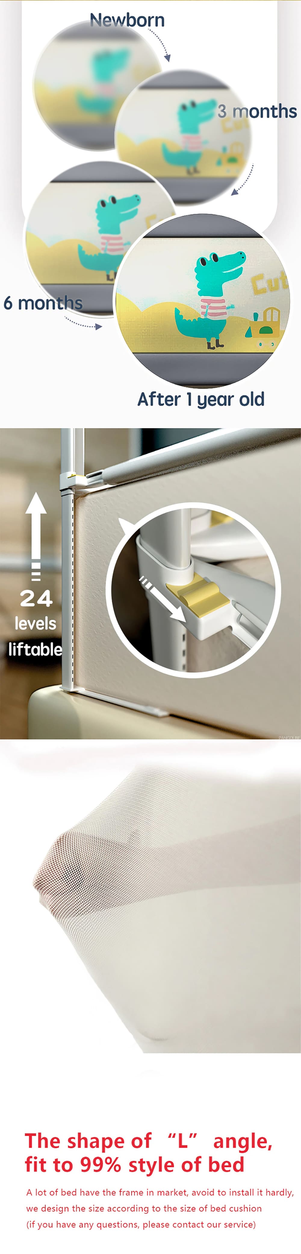 Premium Baby Bed Guardrail