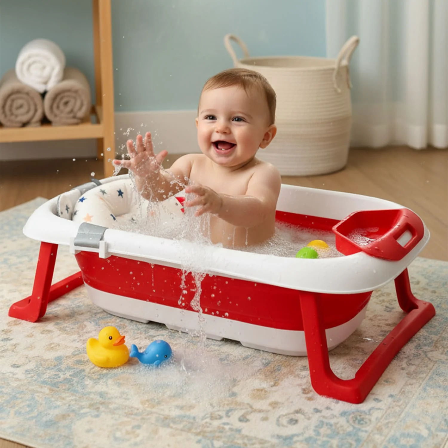 bt basic bathtub red