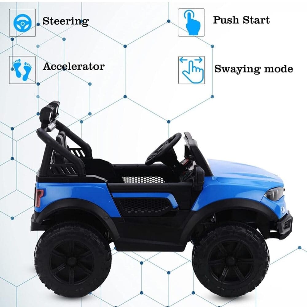 features and function of B8 mercedes for kids blue