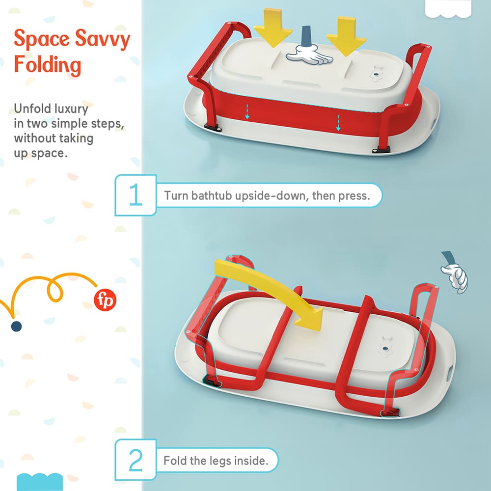 Collapsible Baby Bath Tub for Easy Storage