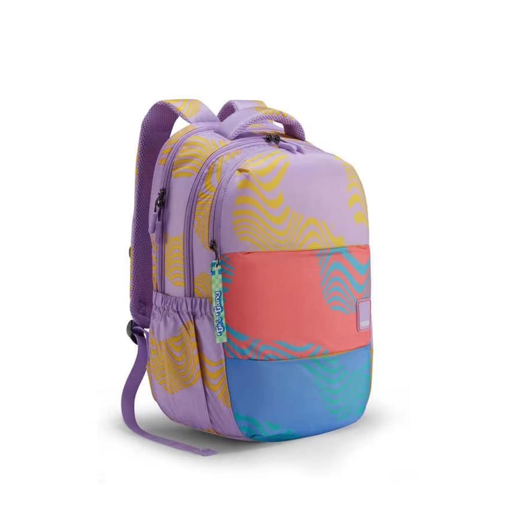 American Tourister Stylish Bags For Students with Rain Cover, 3 Compartments, 26 Ltr Backpacks - Mia 3.0 Multicolor