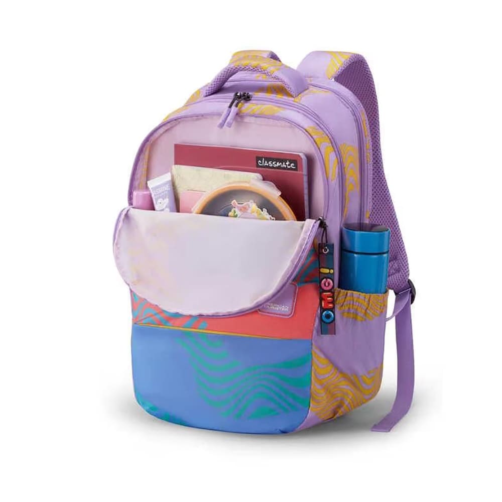 American Tourister Stylish Bags For Students with Rain Cover, 3 Compartments, 26 Ltr Backpacks - Mia 3.0 Multicolor