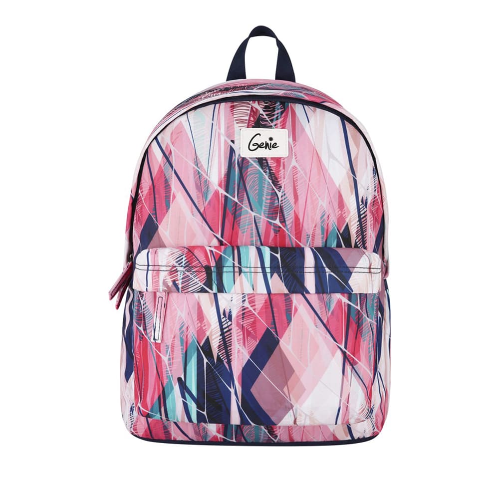 Genie Blurr School Backpack for Kids With Water Resistance, Easy Access Pockets for Boys & Girls, School and Travel Bags - Beige