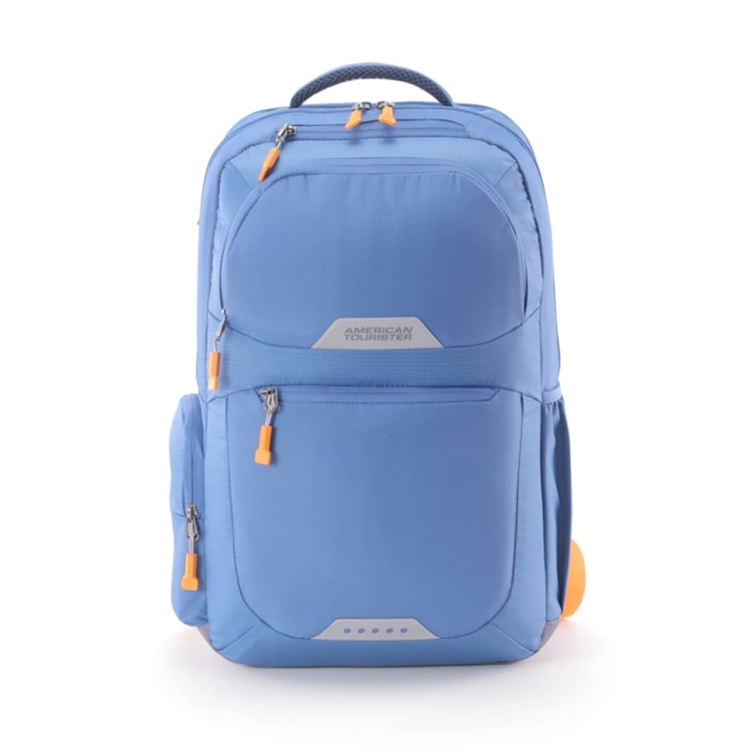 American Tourister Kids Polyester Backpacks with 3 Full Compartment 2 Front Pocket, 34.5 Ltrs Bags - Brett 3.0 Blue