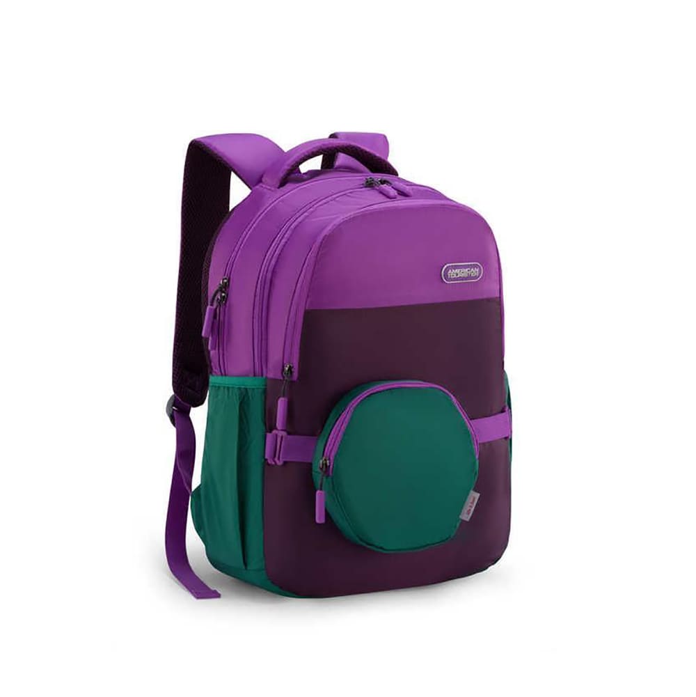 American Tourister Water Resistance Backpacks with 3 Full Compartments 1 Front Pocket, 26 Ltr Bags - Hestia 3.0 Vivid Violet