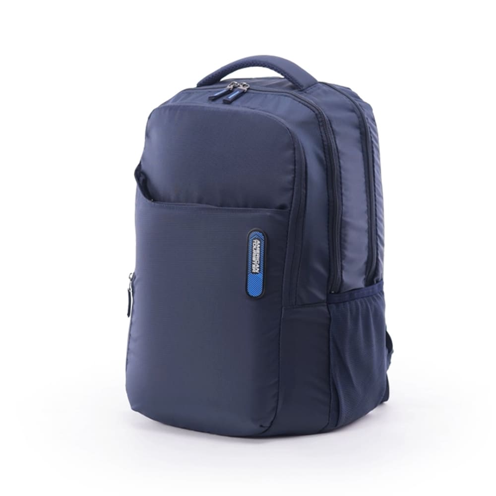 American Tourister Kids Laptop Backpacks with Rain Cover, 3 Full Compartments 1 Front Pocket, 30 Ltr Bags - Tron Navy