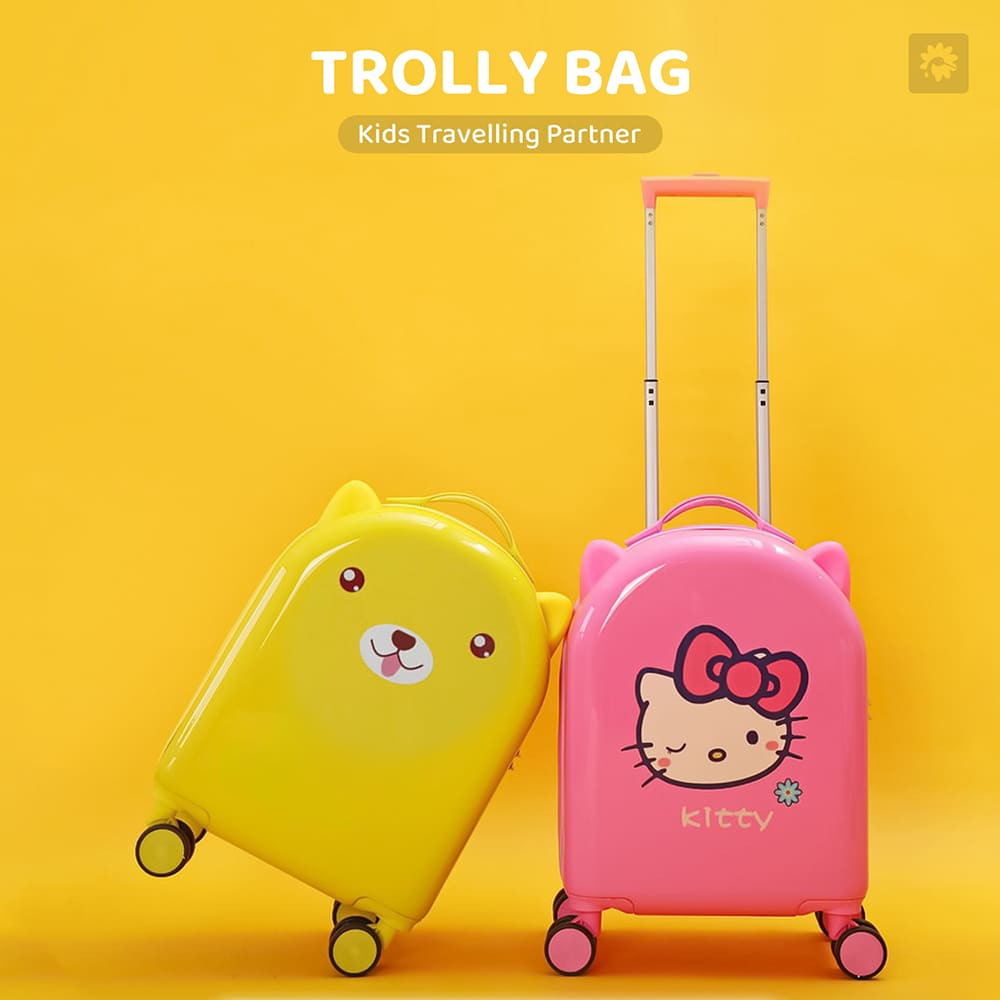 StarAndDaisy Children's Trolley Suitcase, Lightweight, Large Storage Capacity & Smooth Zipper Suitcase for Kid