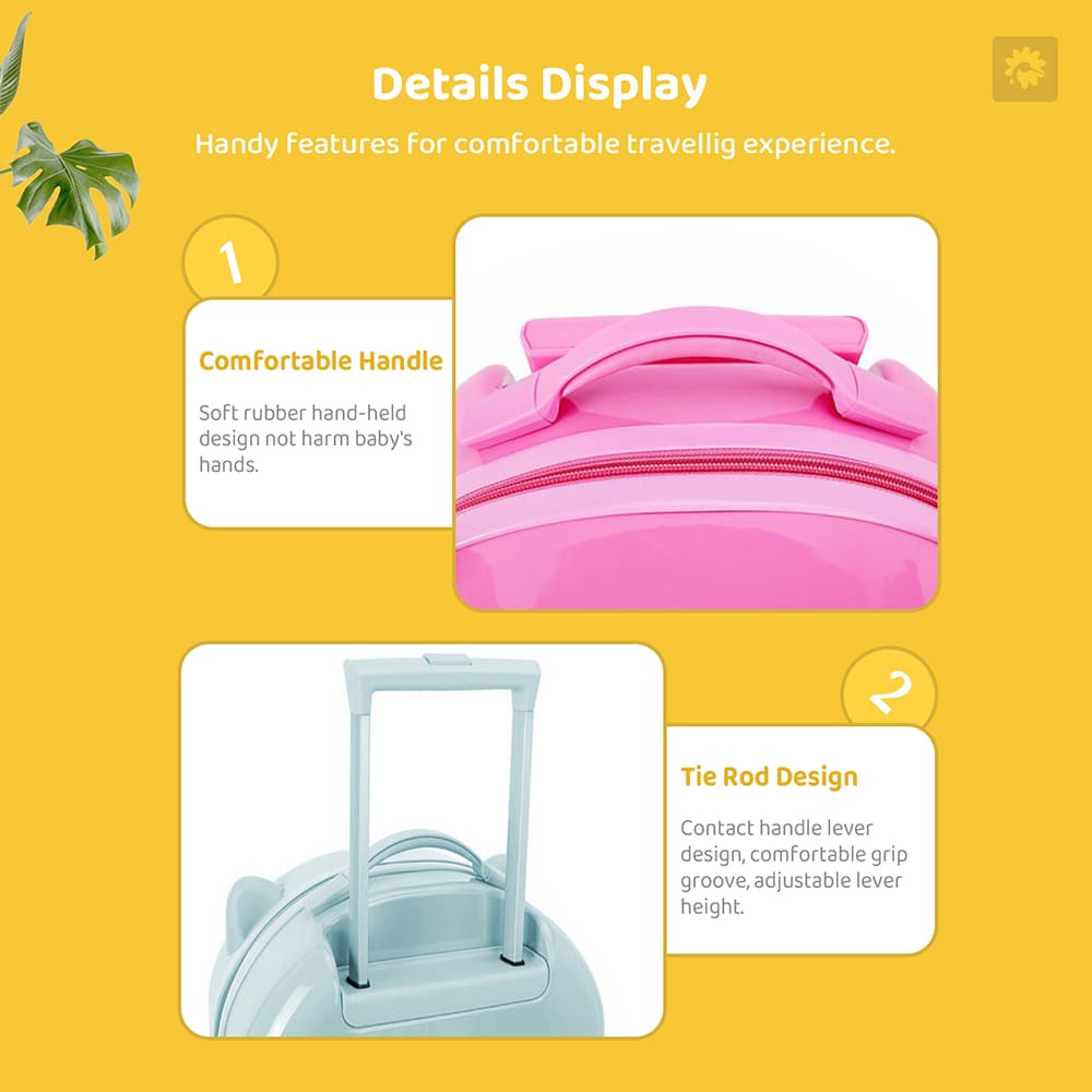 Kids' Travel Luggage with Padded Handles