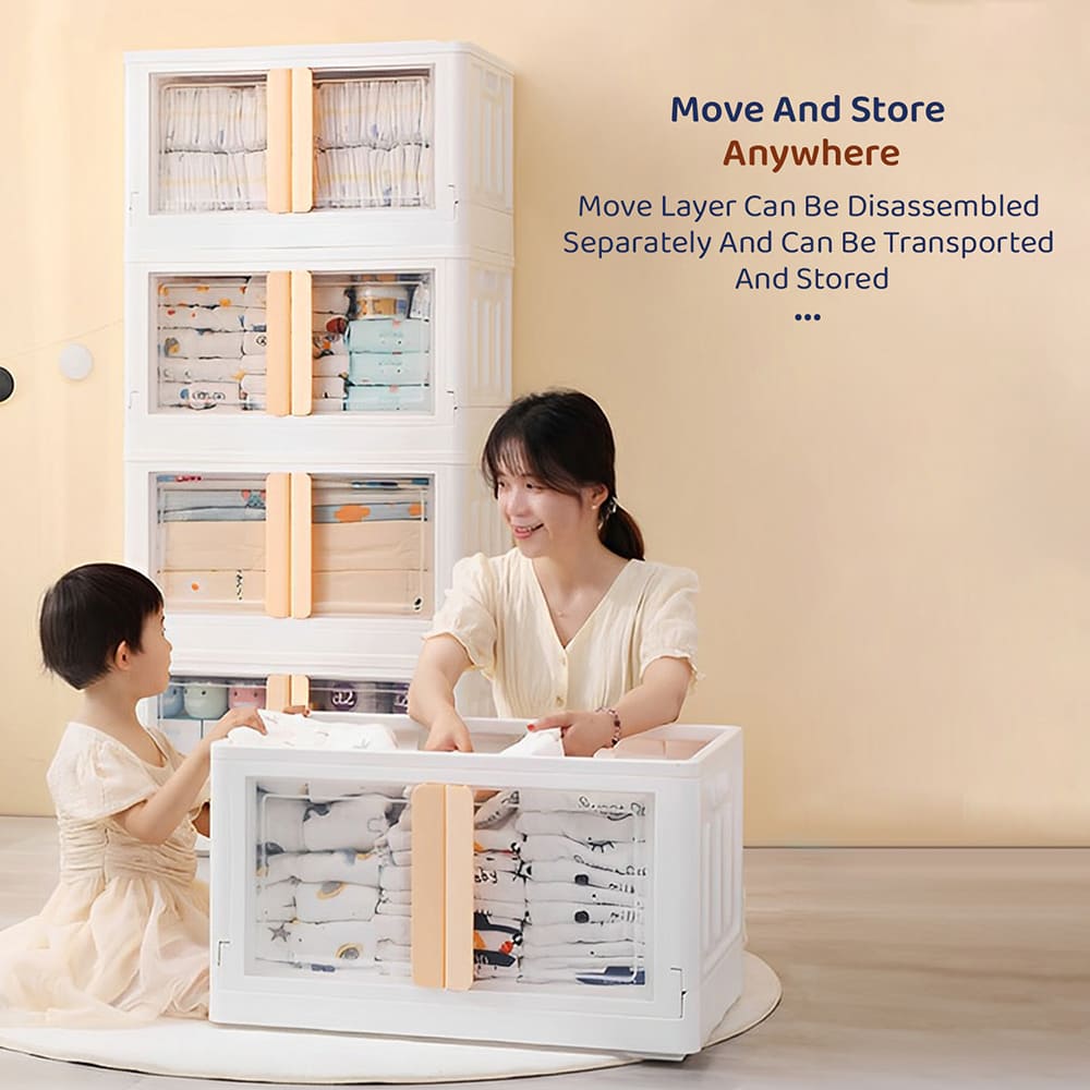 StarAndDaisy Kids Wardrobe - Storage Cabinet - Portable Almira with Drawers & Convertible Design