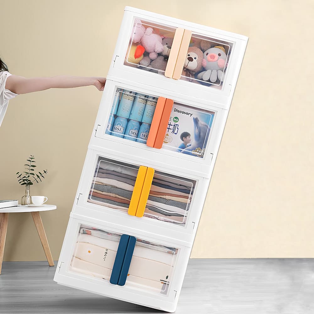 StarAndDaisy Kids Wardrobe - Storage Cabinet - Portable Almira with Drawers & Convertible Design