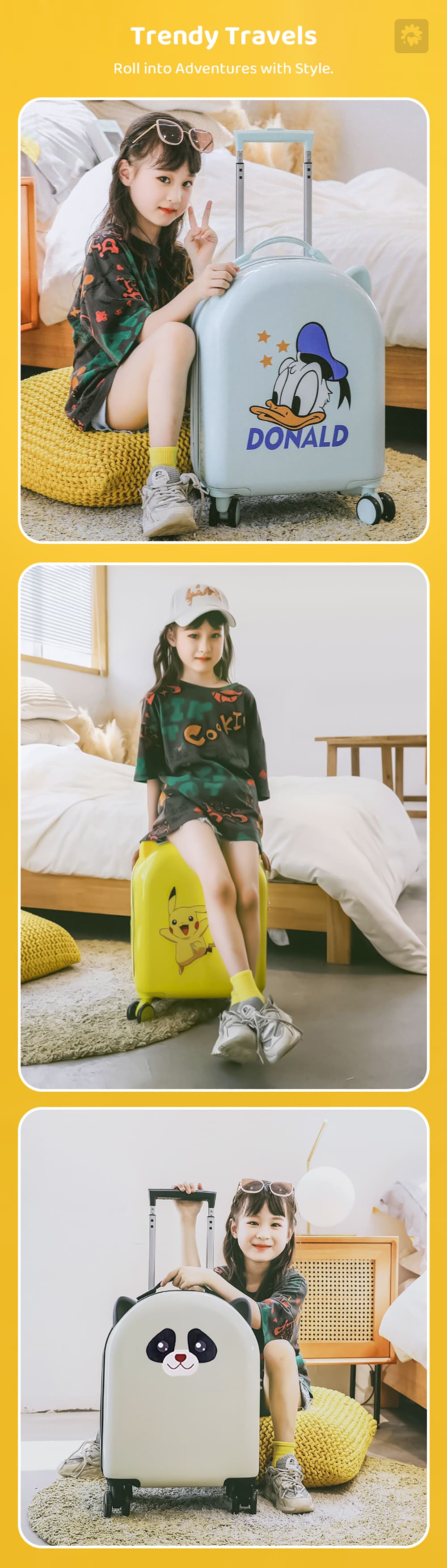 Lighweight Kids Trolley Bags