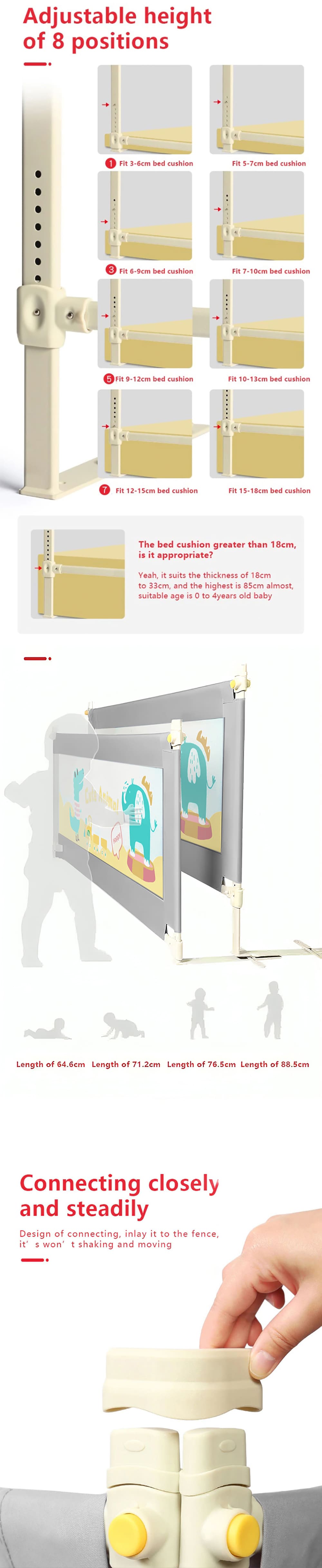 Baby Bed Guardrail for Toddlers