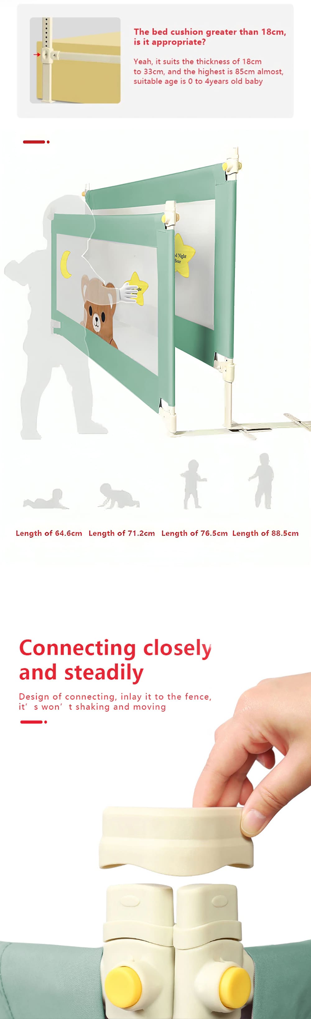 Baby Bed Guardrail for Toddlers