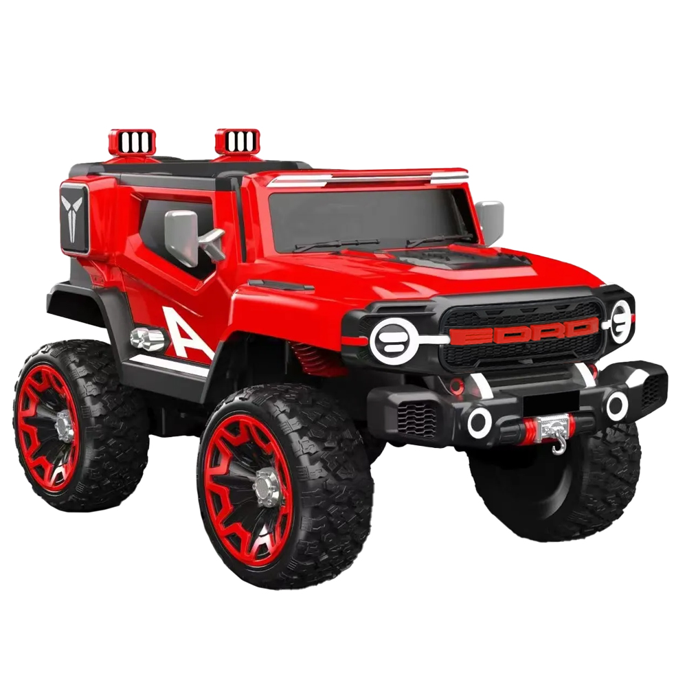 StarAndDaisy Battery Operated Ride on Jeep for Kids, 2-Seated Electric Rechargeable Mini Jeep for Children - 1699(A-5188) Red