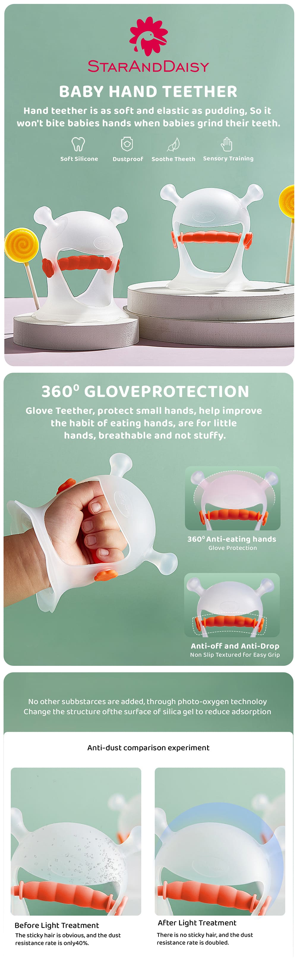 Silicone Baby Hand Teether