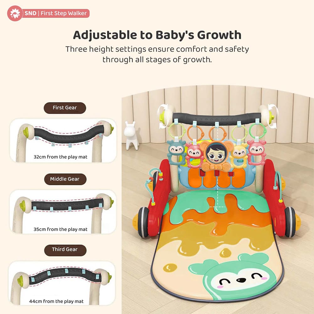 Adjustable Baby Play Gym Cum Walker