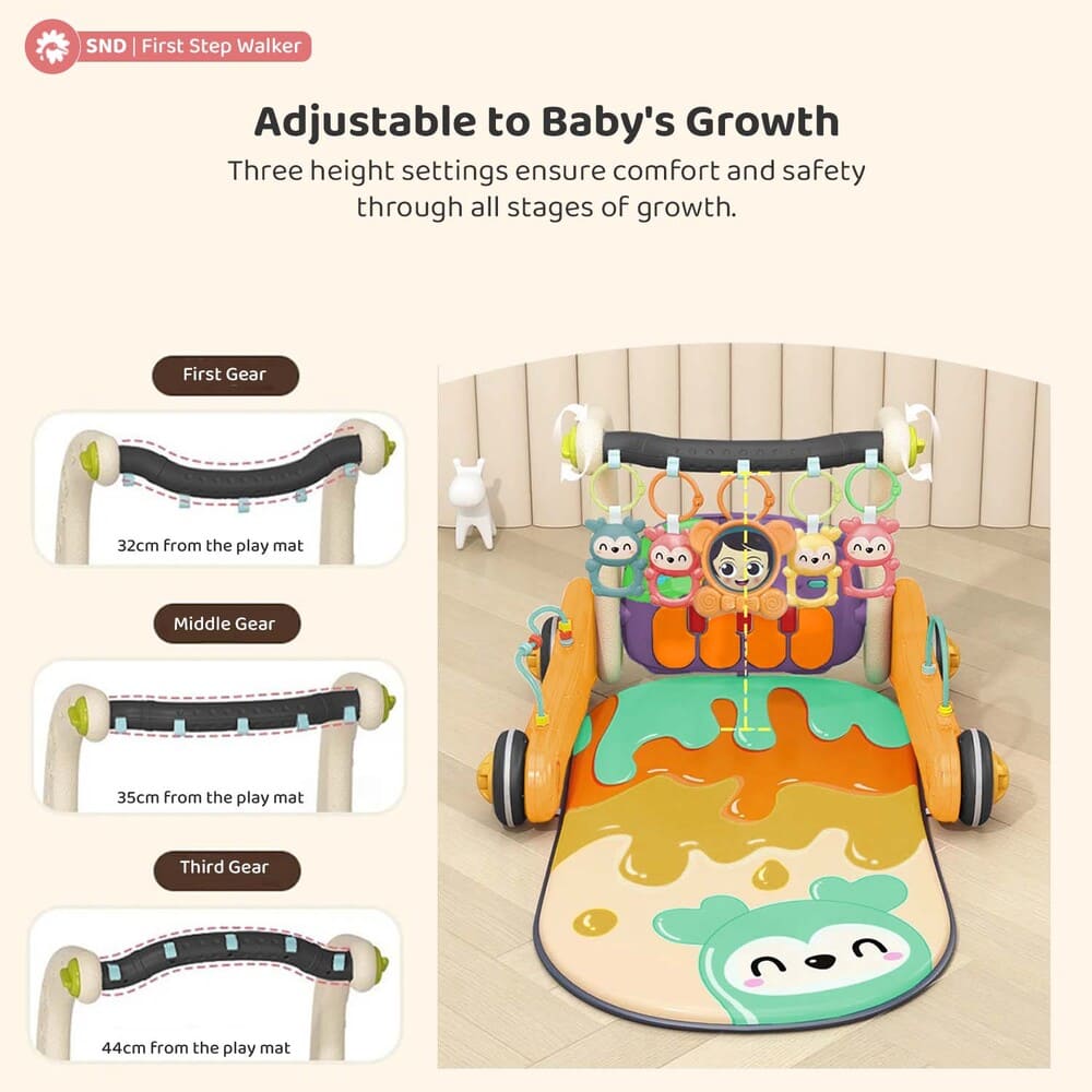 Adjustable Baby Play Gym cum Walker