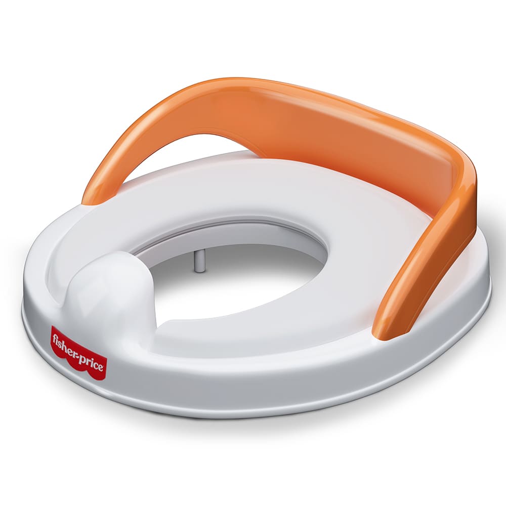 Fisher-price Baby Potty TrainingSeat, Anti-Slip Design and Splash Guard for Boys & Girls First Year Potty Training Seat - Orange White