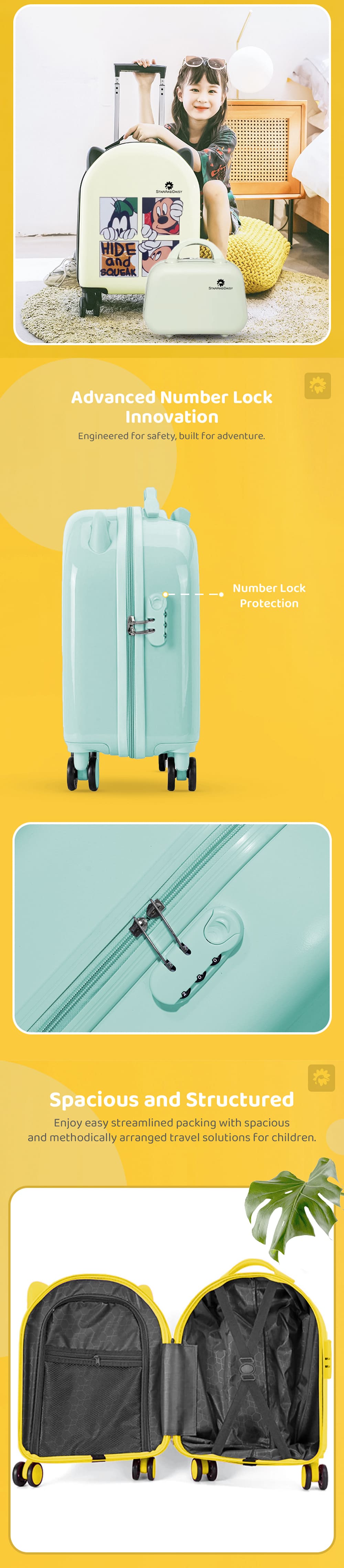 Spacious Kids Travelling Luggage Bag